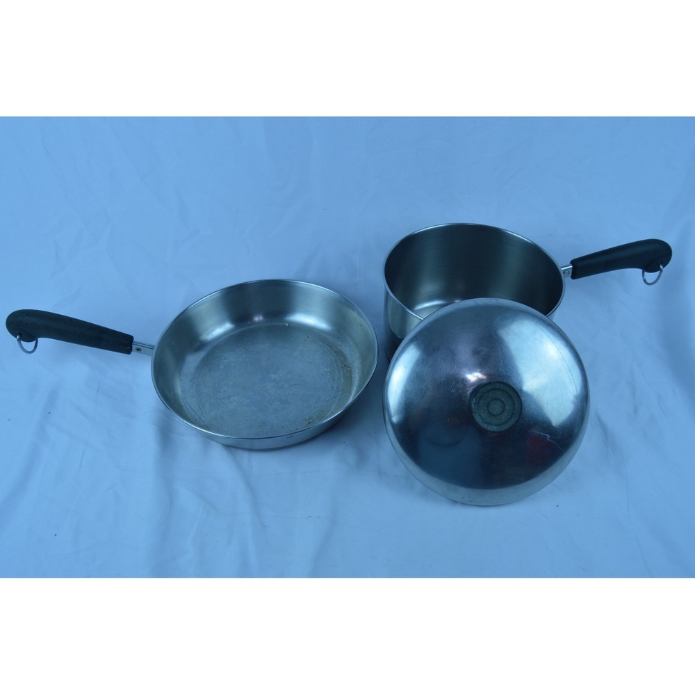 Revere Ware 3Qt Pot and 9 Inch Skillet
